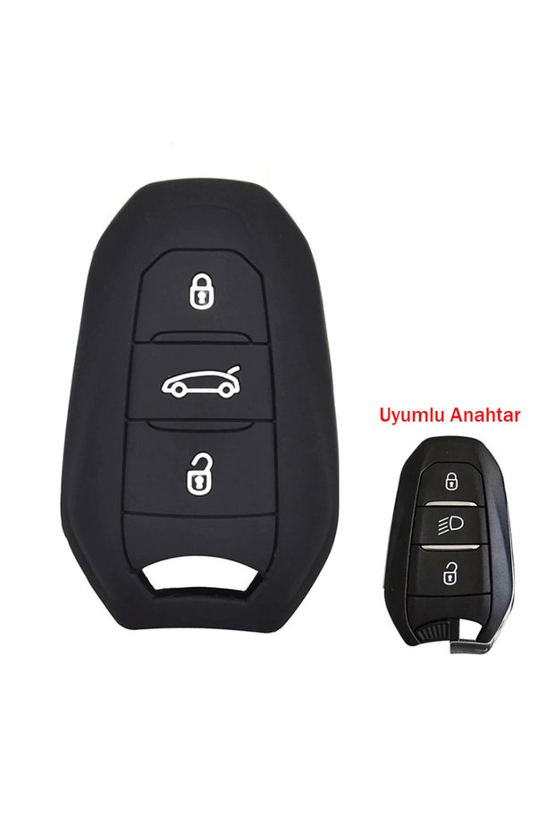 Citroen C4 Picasso Ds3 Ds4 Ds5 Ds6 Compatible Silicone Auto Key Remote Cover Case Black