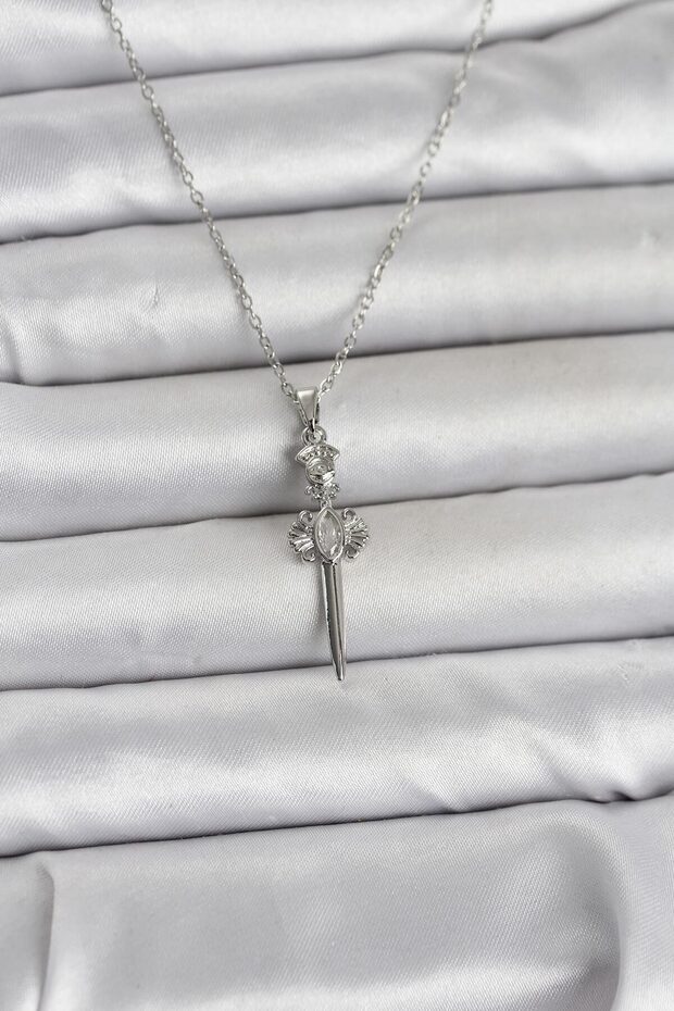 316L Steel Chain Silver Color Sword Model Women's Necklace