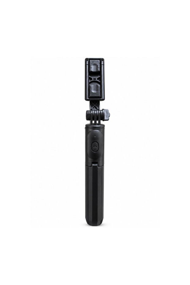 Black Selfie Stick with Bluetooth Control for Travel and Daily Use