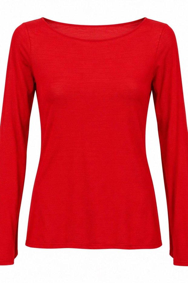 Kayik Yaka Modal Cashmere Bluz