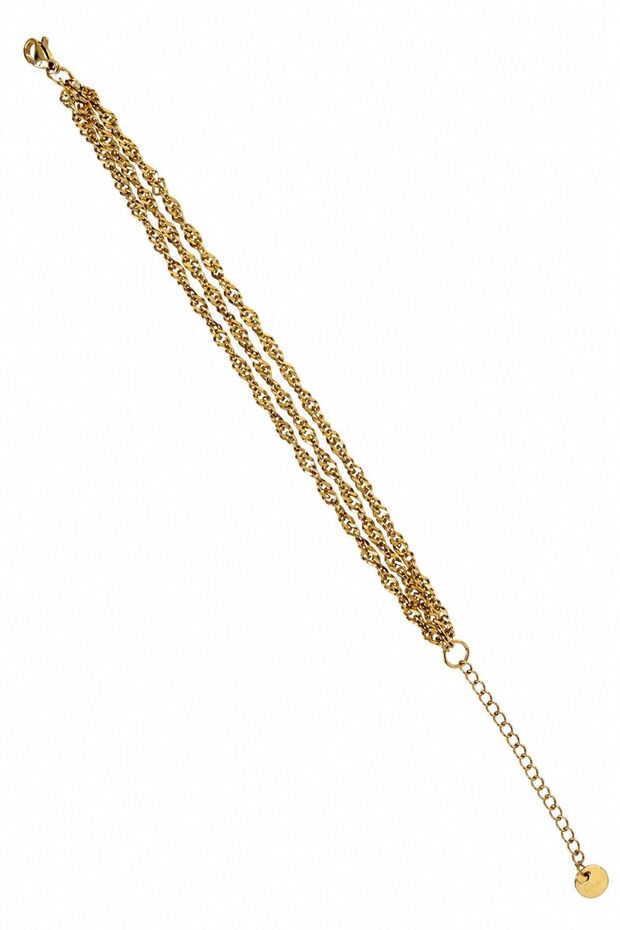 Steel Three Chain Bracelet