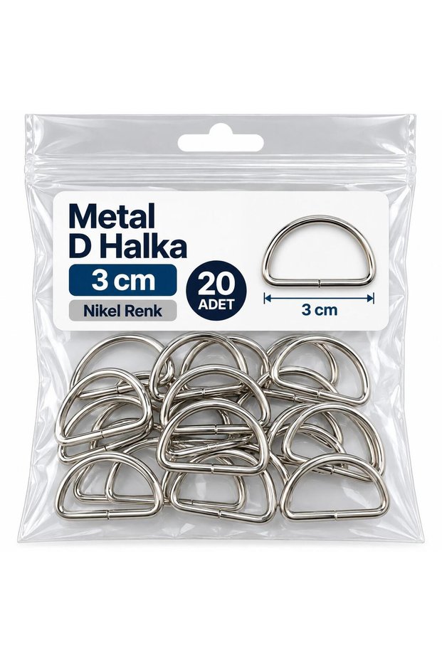 Paracord Accessory Bag, Connecting Metal D Ring 3 Cm* 20 Pcs