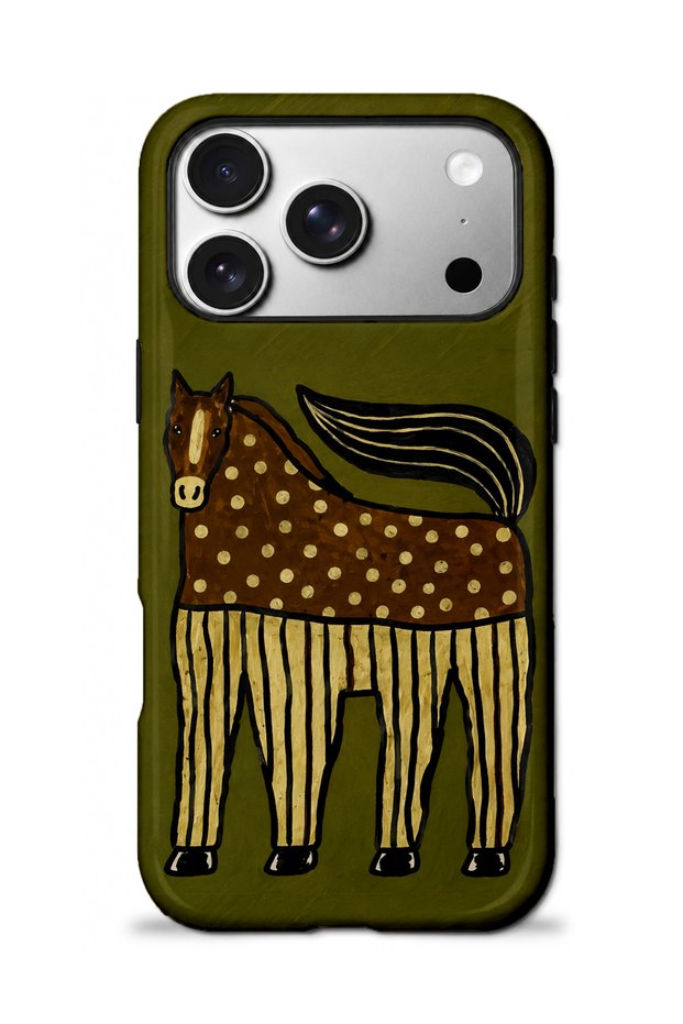 Compatible with iPhone 17 Pro Max - Spotted Horse, Dual Layer Cover, Glossy Surface Protective Case