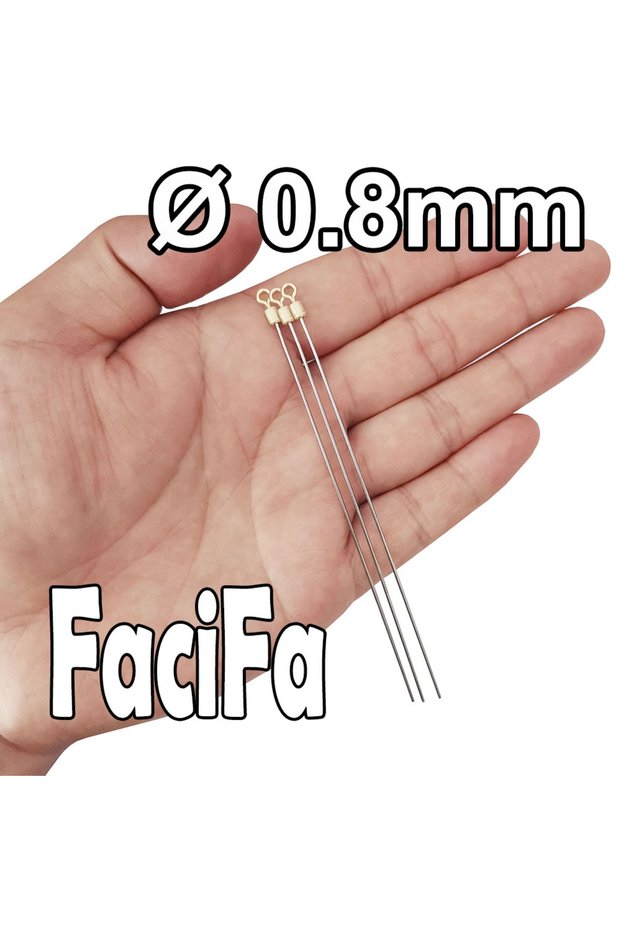 0.8mm 20 pcs Hard Steel Wire Long Pole Fishing Swivel 201 Steel + Brass Barrel Rolling Connector Fis