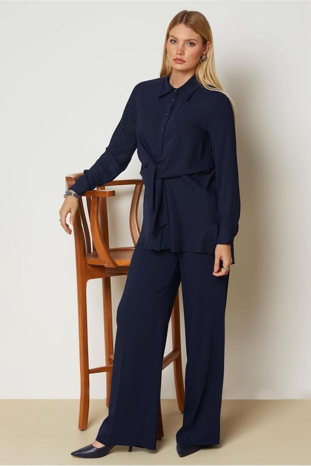 Set with Trousers and Binding Details 47095