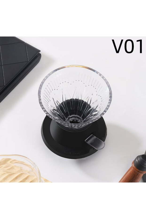V01NINGYU كوب فلتر قهوة قابل لإعادة الاستخدام، فلتر قهوة يدوي من نوع التقطير، وعاء فلتر غمر ورقي