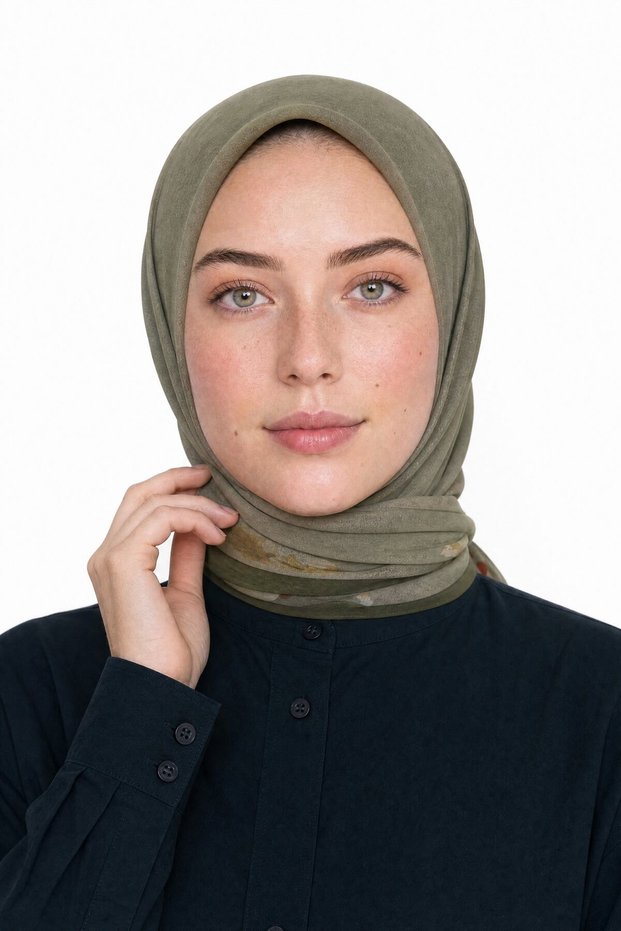 وشاح حرير من هيبي بنمط الزمرد