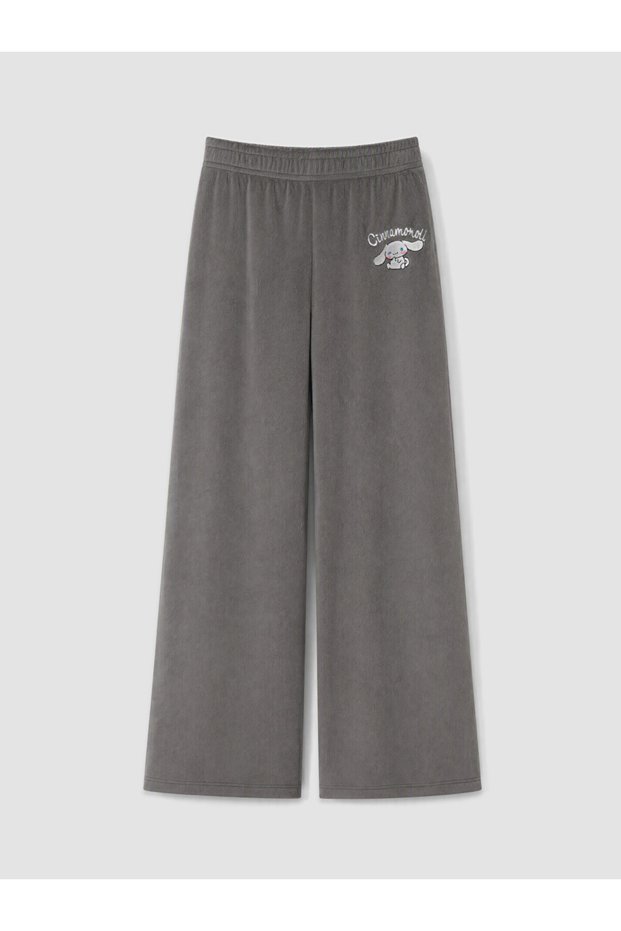 Cinnamoroll Embroidered Girls' Velvet Sweatpants for Style Enthusiasts from Uzg Store