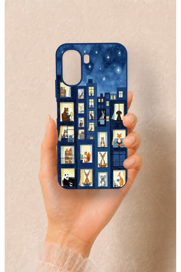 Oppo A6T Compatible Starry Apartment Patterned Silicone Case