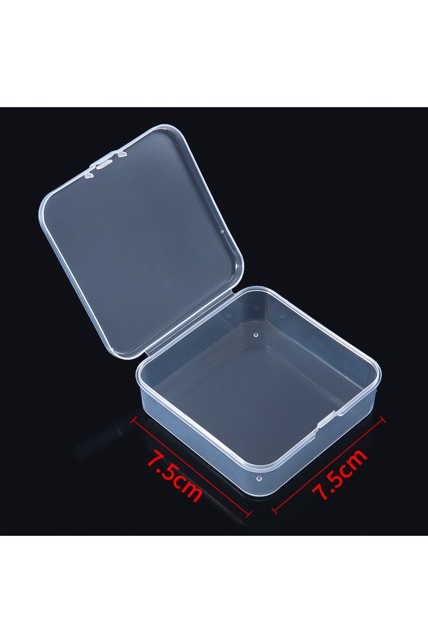 7.5cm 1pc Mini Rectangular Transparent Plastic Box Necklace and Earring Jewelry Packaging Dust-Proof