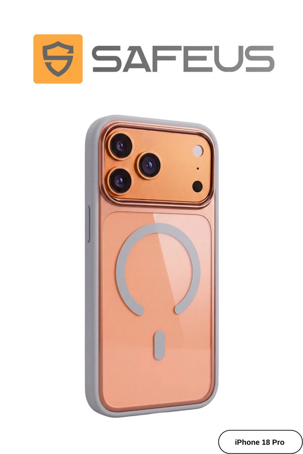 Magsafe Compatible Transparent Mica Glossy Edges Colorful Glossy Premium Case Compatible with iPhone 18 Pro / 17 Pro