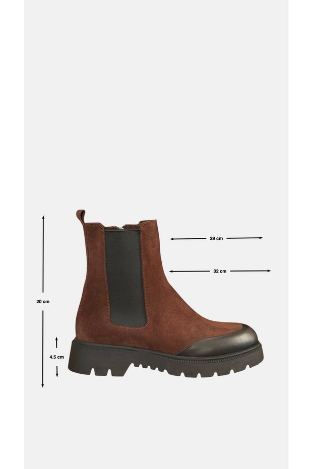 Model Alba Suede Genuine Leather Chelsea Boots