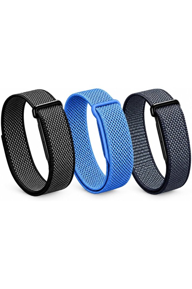 Soft Sport Nylon Braided Watch Strap Compatible with Google Fitbit Air Loop Bracelet Breathable Adjustable Replacement Wristband Lightweight Woven Band for Men & Women