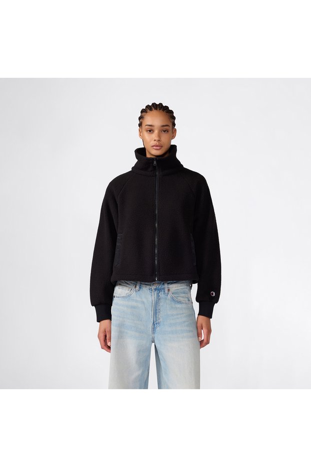 Full Zip Women's Black Sweatshirt
