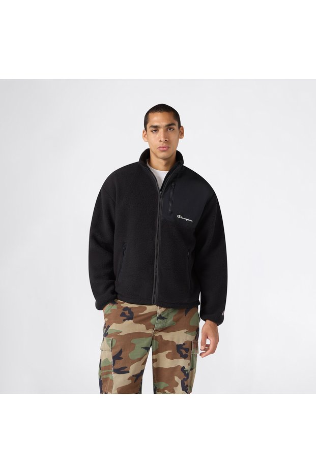 Full Zip Top Men's Black Sweatshirt