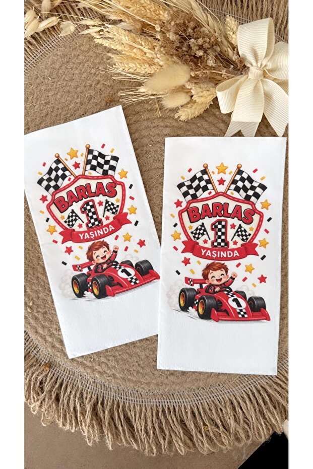 20 Pcs Racing Car Concept Birthday Newborn Baby Printed Napkins