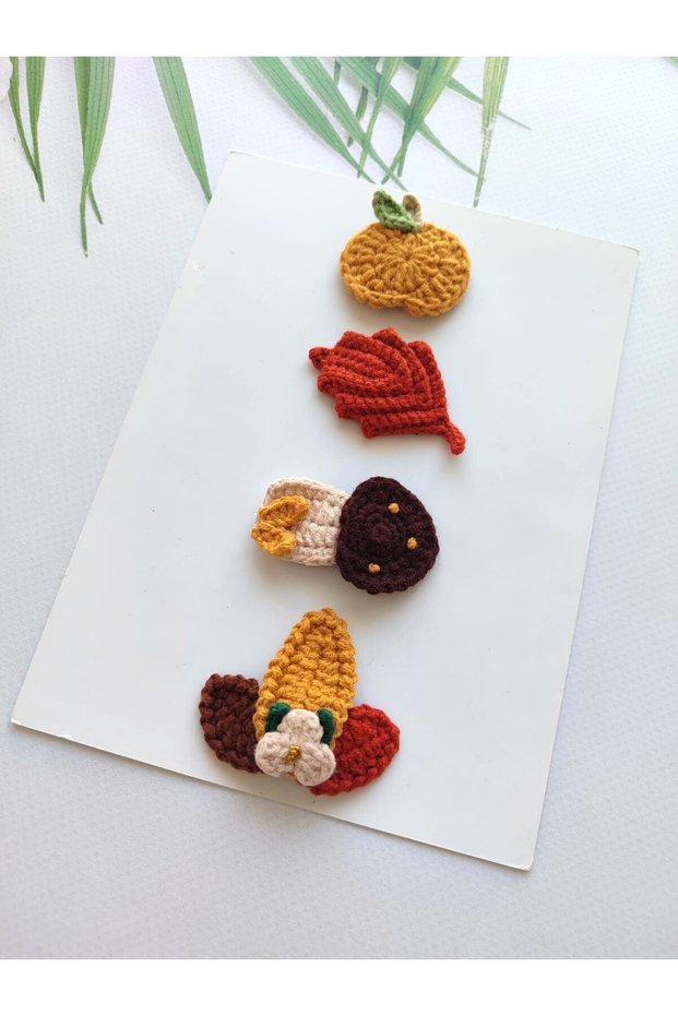 Ready for Fall Baby Shower Baby Gift Pinterest Combinations Hairless Baby Hairpin 4-Piece Mixed Sets Handmade Knitted Organic Baby Hair Accessories