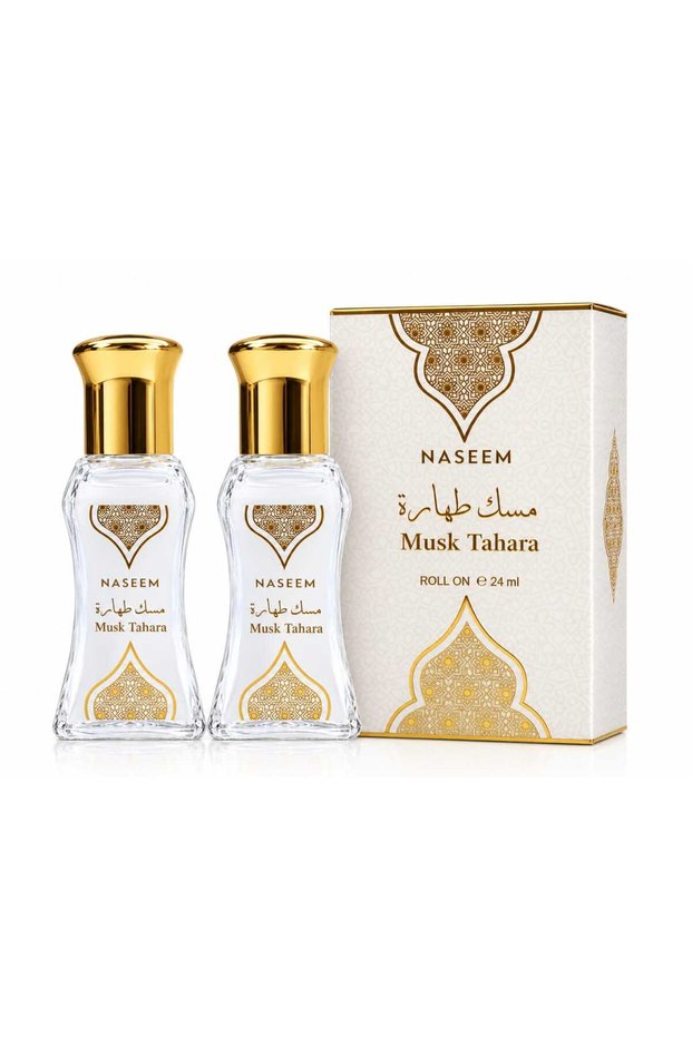 Musk Tahara Roll On Attar 24ml - PACK OF 2 – Soft Musk Fragrance Oil for Men & Women, Convenient Roll-On Perfume, Everyday Wear