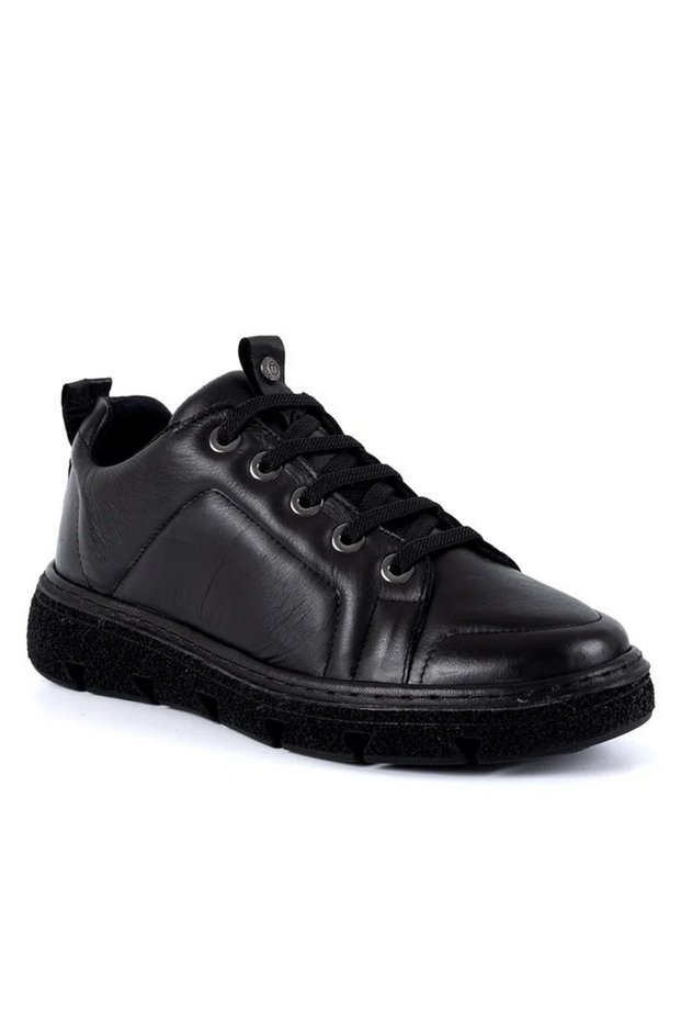 3480 Genuine Leather Casual Women's Shoes-Black