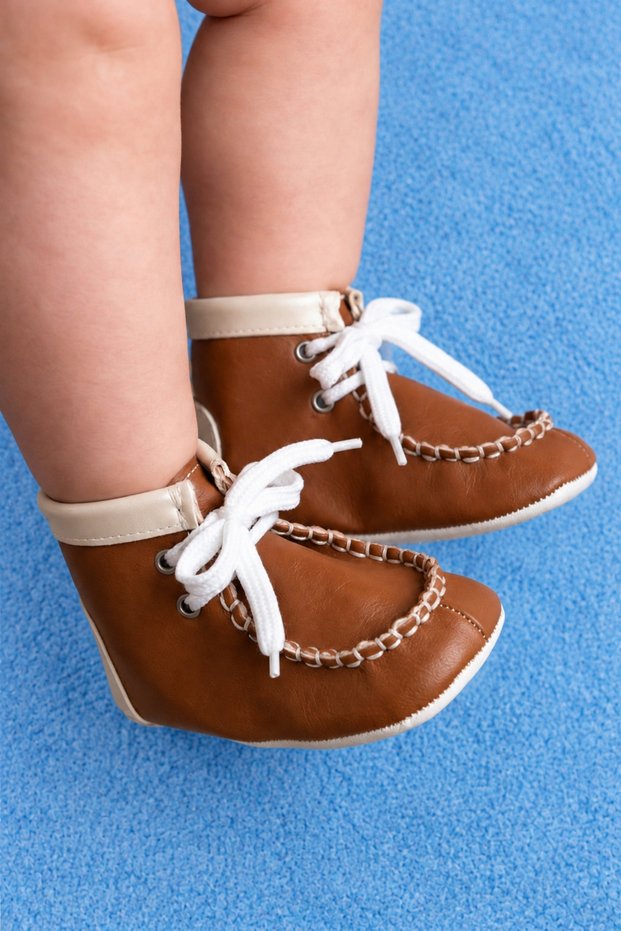 Baby First Step Shoes - Lace-Up Booties