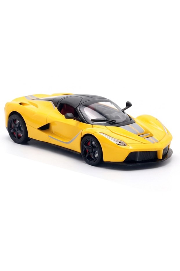 1:24 Metal Yellow Ferrari Car 20 Cm. | 3+ Years Old | 1 Piece | Hand and Eye Coordination