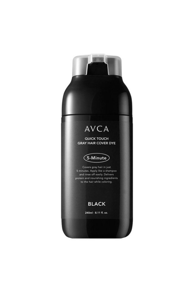 Quick Touch 5-Minute White Hair Cover Dye 240ml, Black, 1 pc