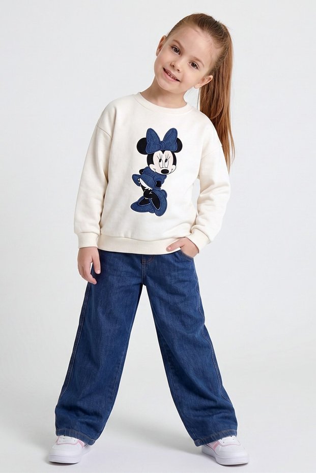 4-9 Years Old Girl's Minie Pants Suit Navy Blue