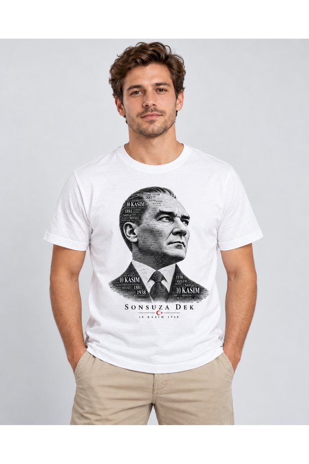 Forever 10 November Ataturk Commemoration Day Dtg Printed White T-Shirt