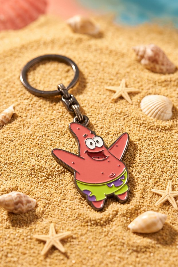 Licensed Spongebob Patrick Metal Keychain