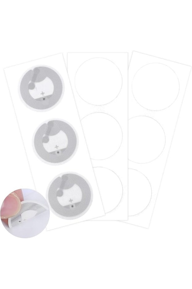 Rewritable NFC Tags Adhesive Stickers, Ntag 215 Chip, 504 Bytes Memory, Compatible for NFC En