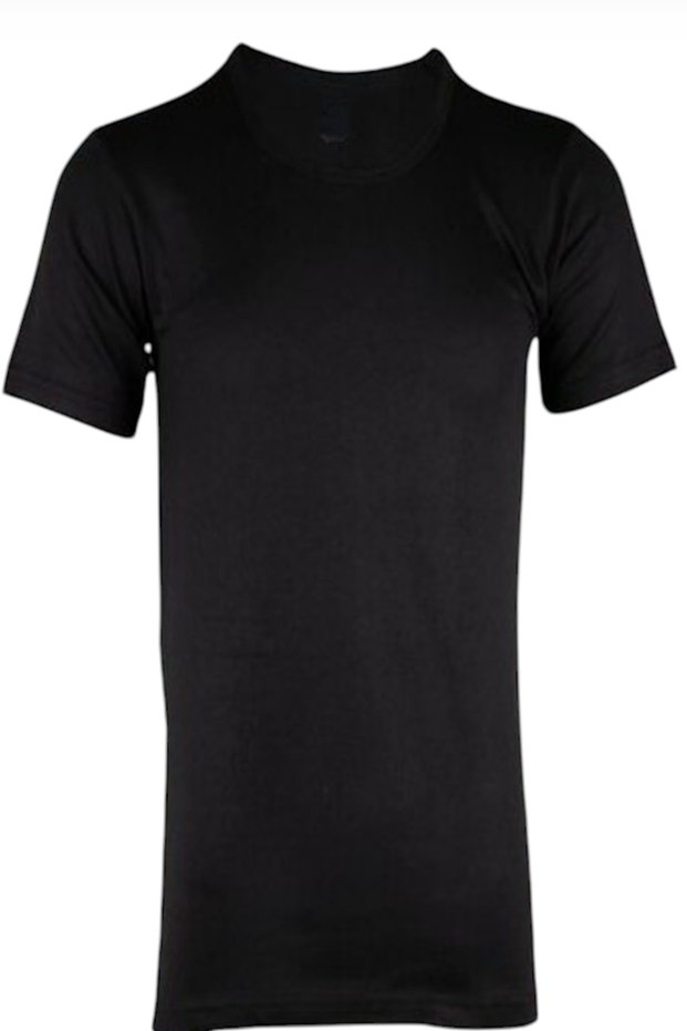 Black Thermal Men's Short Sleeve Undershirt 2015-2 (6 Pieces)