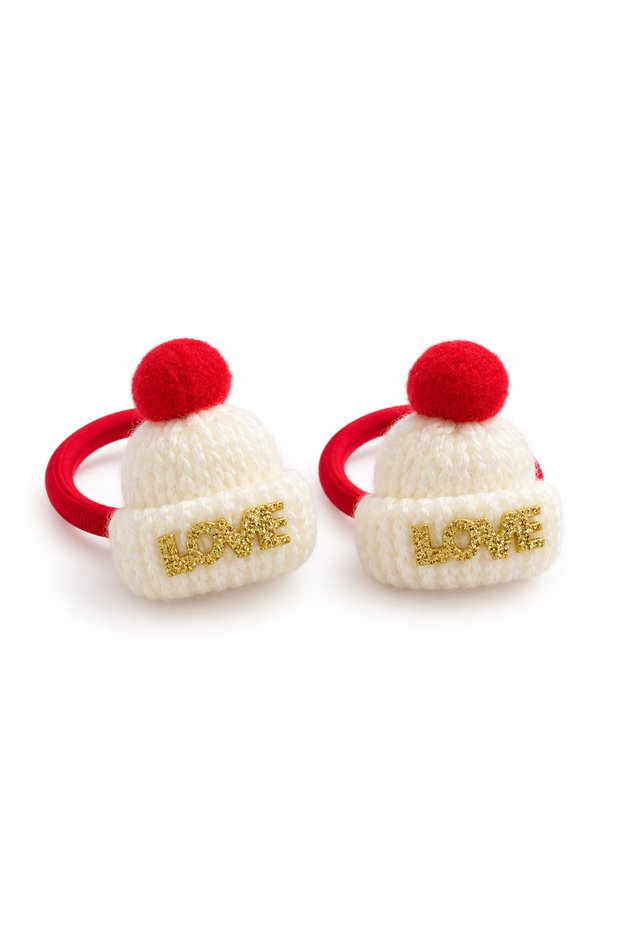 2-Piece Knitted Beanie Buckle Baby New Year Buckle