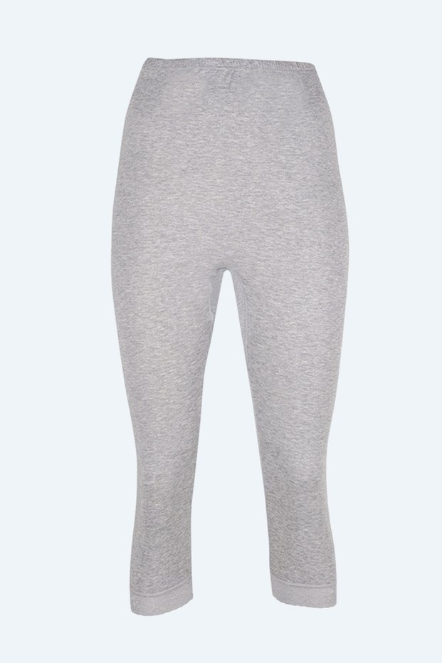 Gray Ribbed Lace Knee-Length Tights 237-3 (6 Pieces)