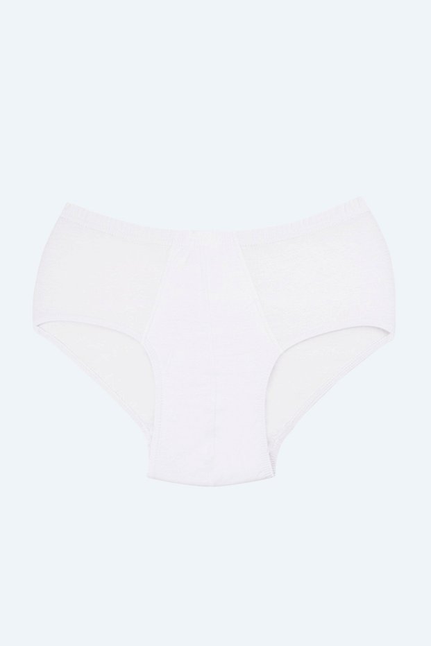 White Combed Cotton Men's Underpants 002-1 (12 Pieces)