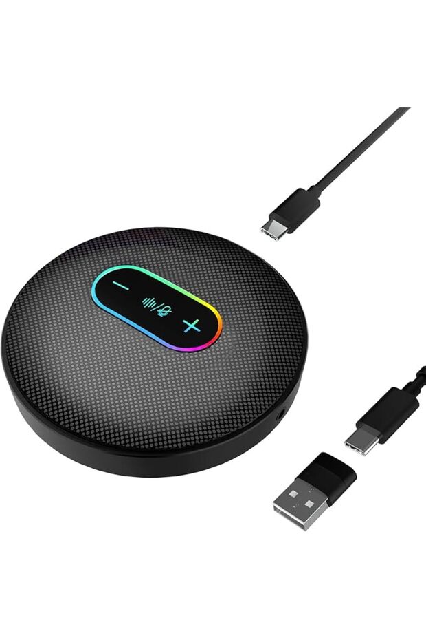 ميكروفون USB طراز UM04 مع تقنية إلغاء الضوضاء بالذكاء الاصطناعي، ميكروفون مكتبي متعدد الاتجاهات