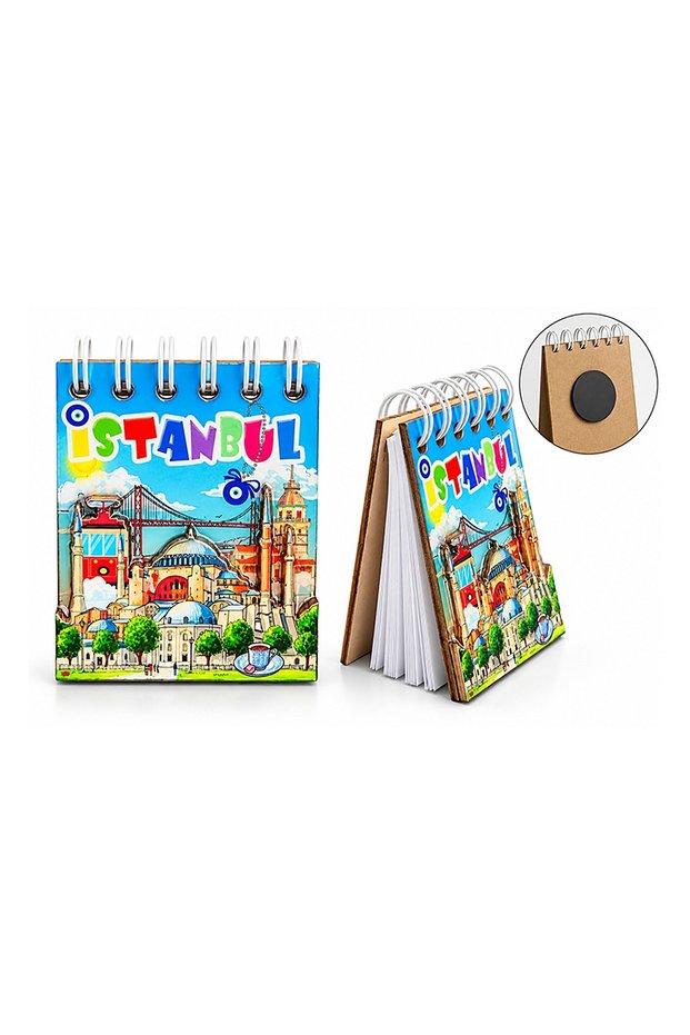 Istanbul Themed Wooden Magnetic Notepad
