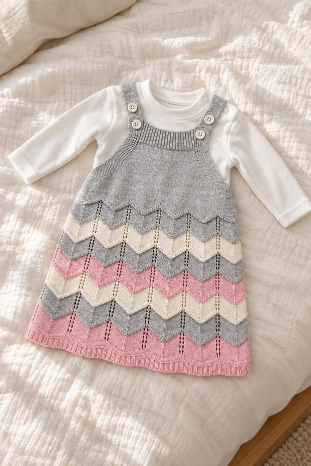 Baby Girl Set Knitted Dress Tshirt Set of 2 Striped Colorful Knitwear Salopet 3 6 9 12 Months