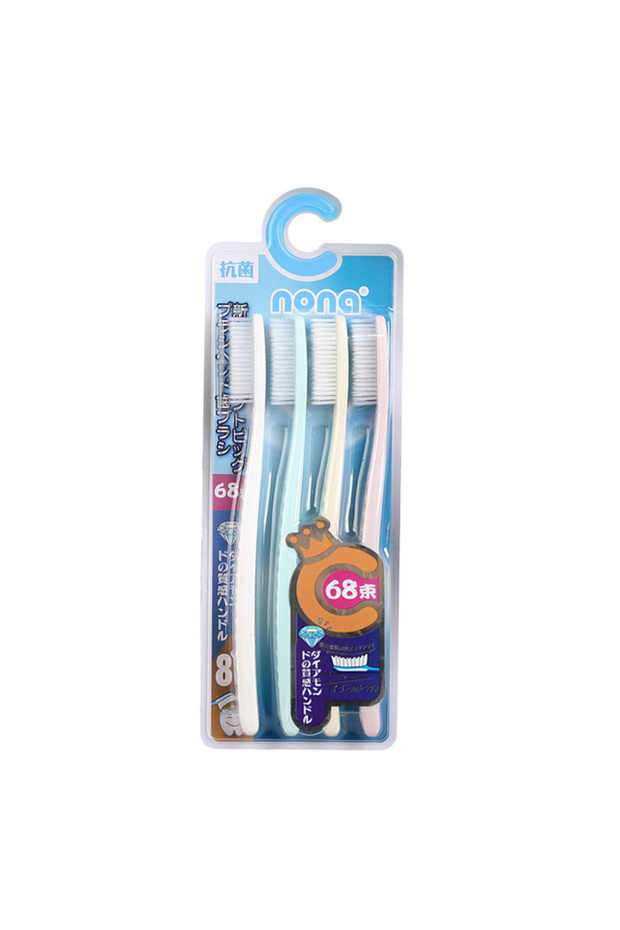 White bristles Manual Toothbrush 4 Pcs Soft Hair Long Head Adult Large Toothbrush Comfort Teeth Oral
