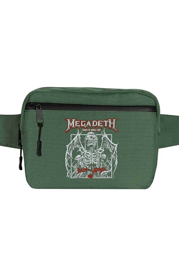 Megadeth Crush the World Backpack Green Color
