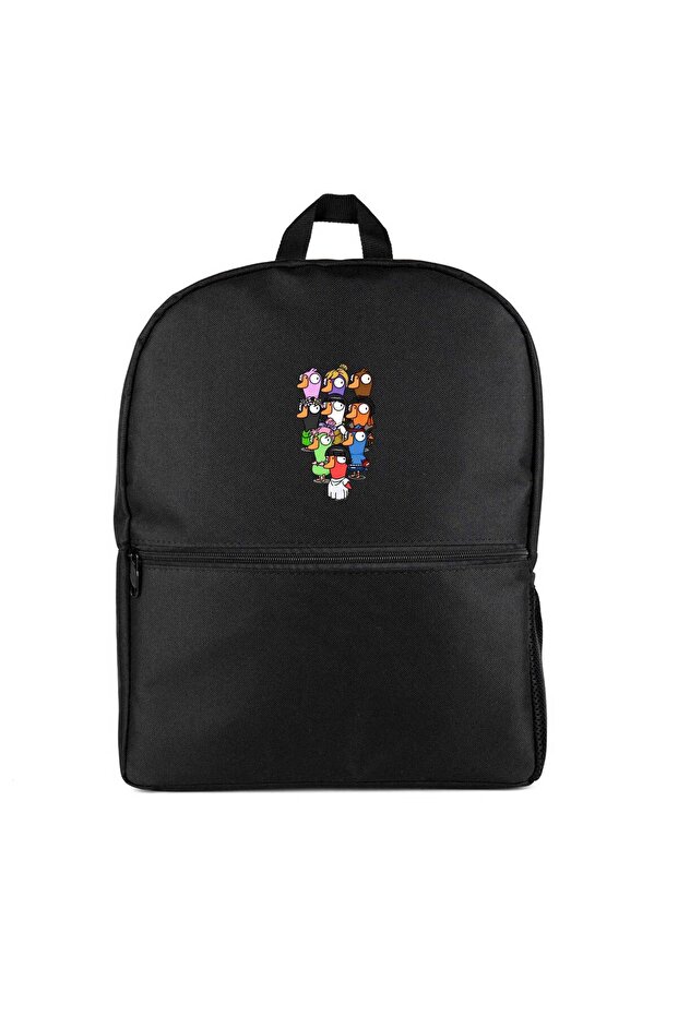 Goose Goose Duck Character Backpack Black Color