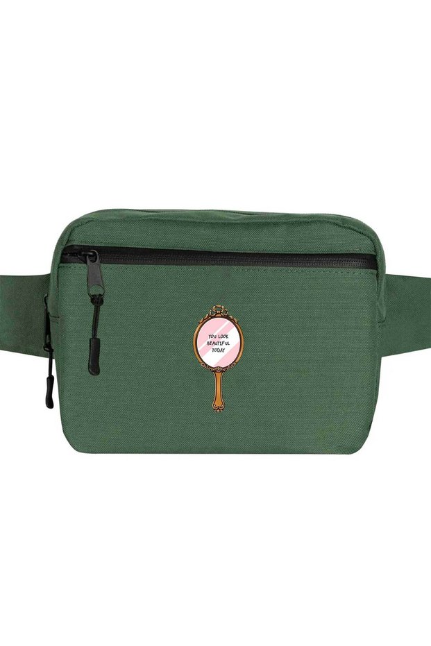 You Look Beautiful Waist Bag Green Color