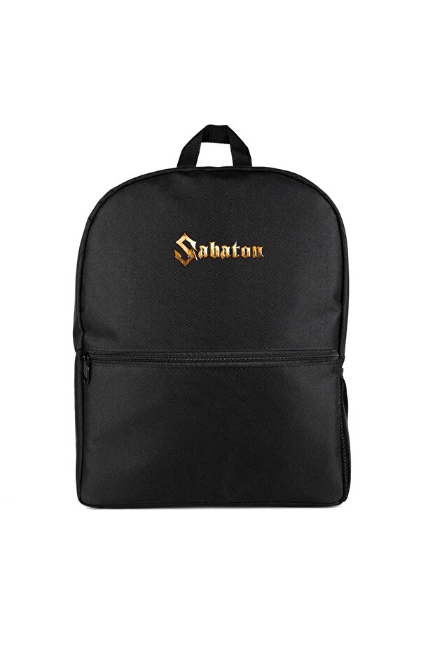 Sabaton Logo Gold Backpack Black Color