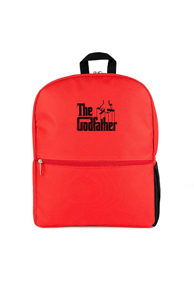 The Godfather Distorted Backpack Red Color