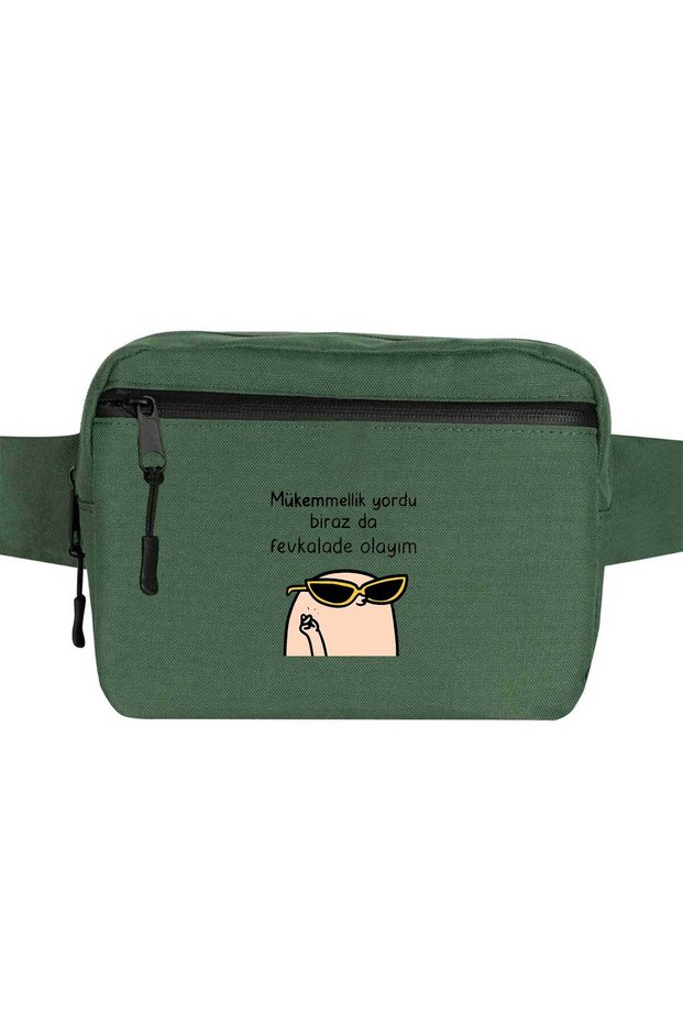 Perfection Is What I Am about Waist Bag Green Color