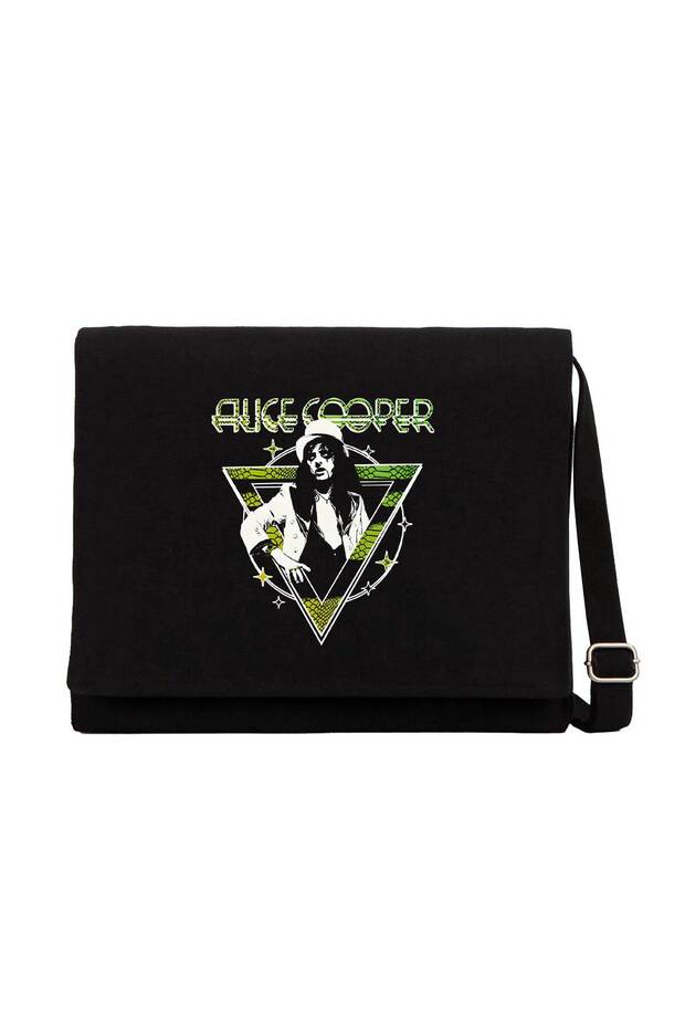 Alice Cooper Welcome to My Nightmare Black Canvas Messenger Bag