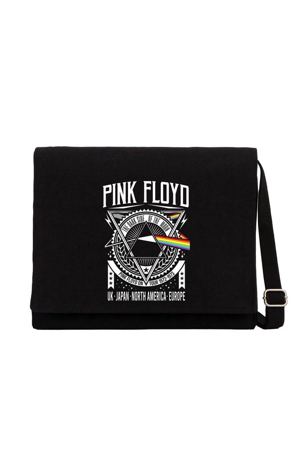 Pink Floyd Tour 1972 1973 Black Messenger Bag Black Canvas Messenger Bag