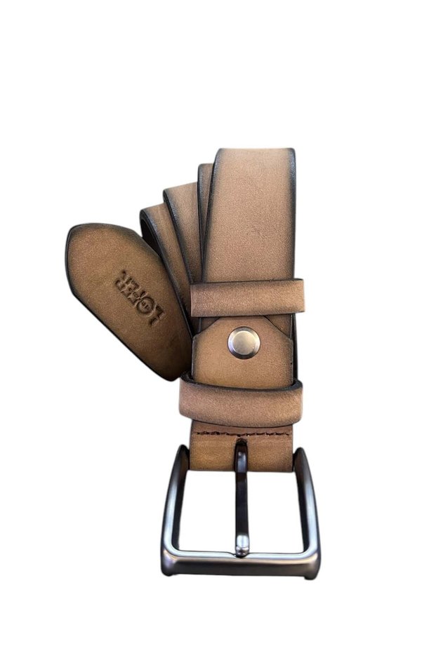 Men's Leather Casual Belt – Brown
