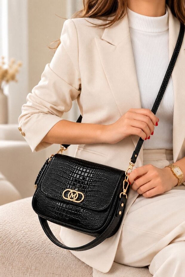 Women's 3-Compartment Shoulder Bag