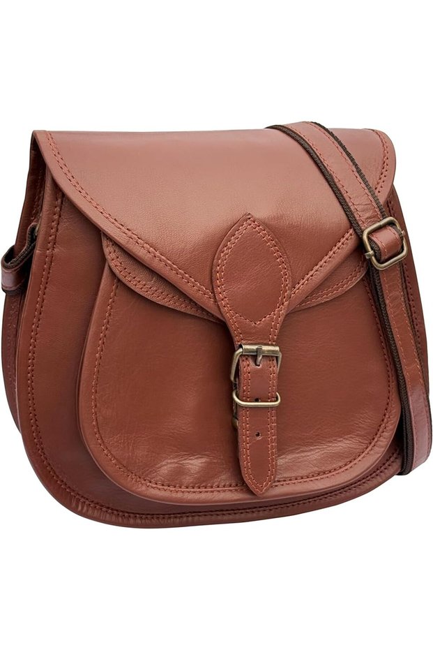 Rustic Town Vintage Genuine Leather Bag with Strap