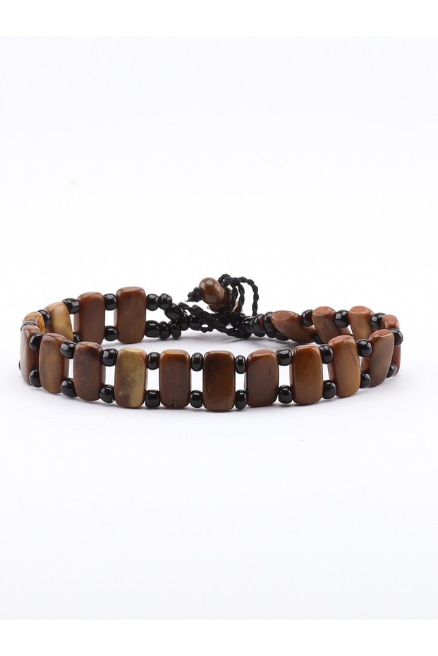 Natural Kuka Tree Men's Adjustable Bracelet with Lift Mechanism Eub15C